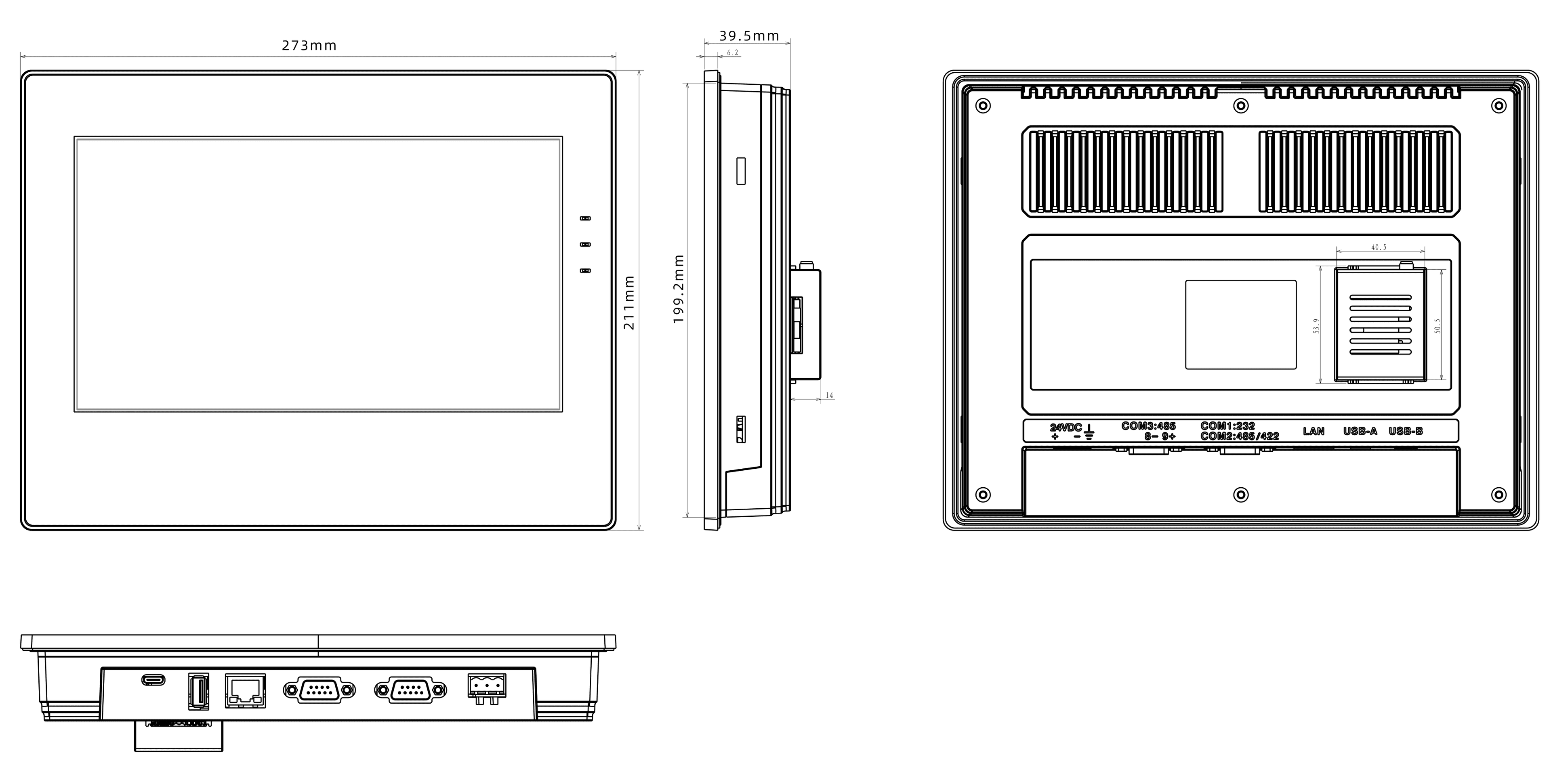 ขนาดหน้าจอ SK-102QS-G